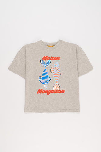 Maison Mangostan / Anchovies T-shirt / Grey Melange