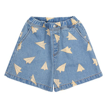 Load image into Gallery viewer, Jellymallow / Paper Airplane Denim Shorts