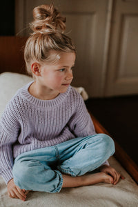 Yuki / Chunky Knitted Sweater / Lilac