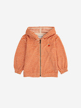 Load image into Gallery viewer, Bobo Choses / BABY / Terry Zipped Hoodie / Orange Stripes