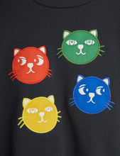 Load image into Gallery viewer, Mini Rodini / PRE SS25 / Sweatshirt / Cool Cats Application / Black