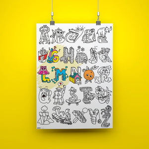 Omy Design & Play / Giant Colouring Poster / ABC