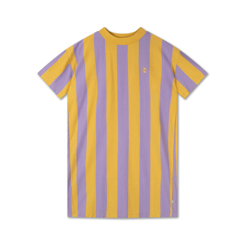 Repose AMS / Boxy Tee Dress / Golden Violet Block Stripe