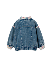 Load image into Gallery viewer, Goldie + Ace / Denim Jacket / Mini Peony Print Batwing