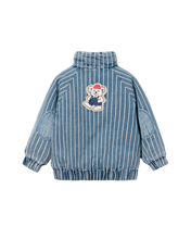 Load image into Gallery viewer, Goldie + Ace / Denim Jacket / Hey Buddy Pinstripe