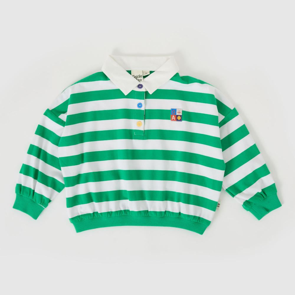 Goldie + Ace / Longsleeve T-Shirt / Wide Stripe Rugby