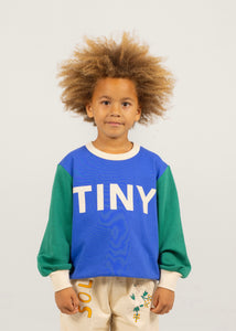 Tinycottons / KID / Color Block Sweatshirt / Ultramarine