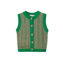 Load image into Gallery viewer, Goldie + Ace / Knit Vest / Sweet Heart Button Up
