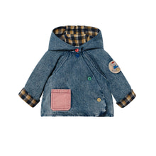 Load image into Gallery viewer, Goldie + Ace / Duffle Jacket / Buddy Badge Denim