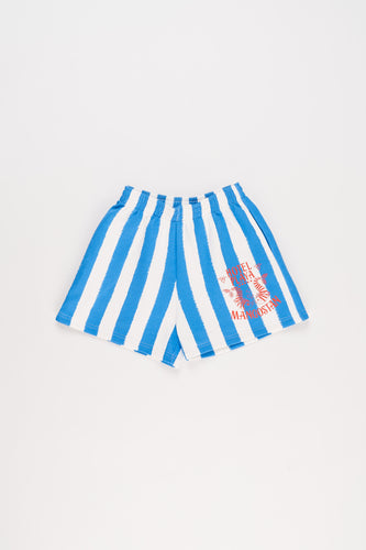 Maison Mangostan / Stripes Sweatpants / White - Blue