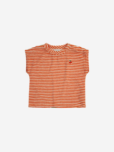 Bobo Choses / BABY / Terry T-Shirt / Orange Stripes