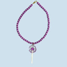 Load image into Gallery viewer, Kimchi Jewellery  / Necklace / Purple Flower Lolly