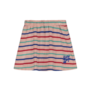 Bonmot / Mini Skirt / Multicolor Stripe / Tan Rose
