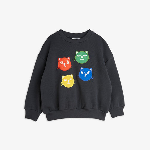 Mini Rodini / PRE SS25 / Sweatshirt / Cool Cats Application / Black