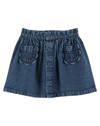 Emile et Ida / KID / Skirt / Fleurs Denim