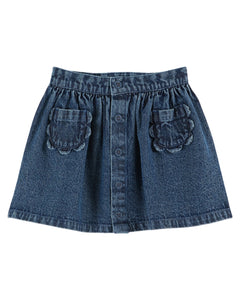 Emile et Ida / KID / Skirt / Fleurs Denim
