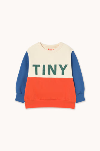 Tinycottons / KID / Color Block Sweatshirt / Red