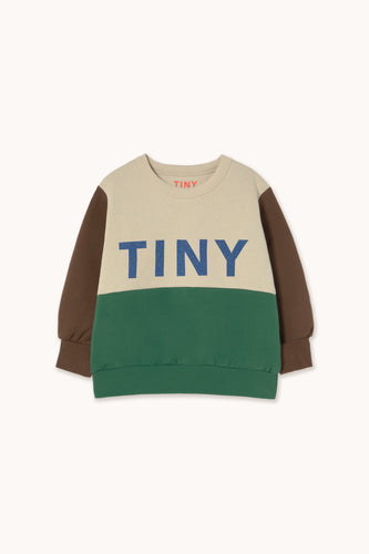 Tinycottons / KID / Color Block Sweatshirt / Green