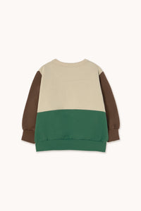 Tinycottons / KID / Color Block Sweatshirt / Green