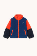 Load image into Gallery viewer, Tinycottons / KID / Color Block Sherpa Jacket / Blue