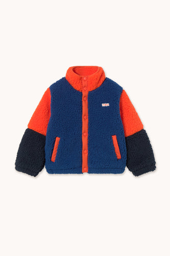 Tinycottons / KID / Color Block Sherpa Jacket / Blue