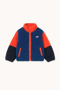 Tinycottons / KID / Color Block Sherpa Jacket / Blue