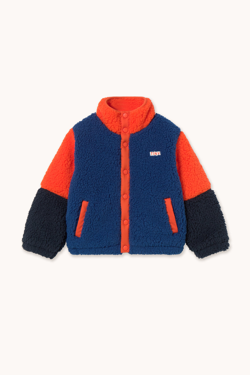 Tinycottons / KID / Color Block Sherpa Jacket / Blue