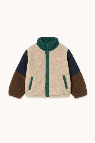 Tinycottons / KID / Color Block Sherpa Jacket / Beige