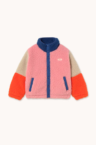 Tinycottons / KID / Color Block Sherpa Jacket / Pink