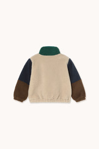 Tinycottons / KID / Color Block Sherpa Jacket / Beige