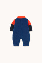 Load image into Gallery viewer, Tinycottons / BABY / Color Block Blue Sherpa One-Piece