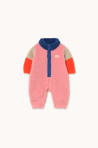 Tinycottons / BABY / Color Block Pink Sherpa One-Piece