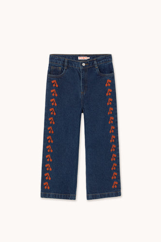Tinycottons / KID / Cherries Embroidered Jeans