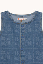 Load image into Gallery viewer, Tinycottons / KID / Dress / Dots Flowers Denim