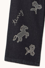 Load image into Gallery viewer, Tinycottons / KID / Denim Pants / Horses &amp; Flowers