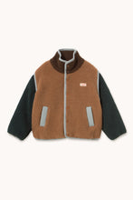 Load image into Gallery viewer, Tinycottons / KID / Sherpa Jacket / Color Block Brown