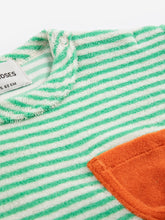 Load image into Gallery viewer, Bobo Choses / BABY / T-Shirt / Green Stripes Terry Cloth