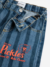 Load image into Gallery viewer, Bobo Choses / KID / Pants / Pickles The Dog Striped Denim