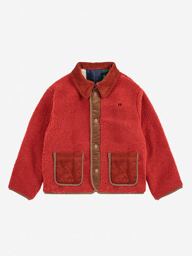 Bobo Choses / KID / Reversible Sheepskin Jacket / Multicolor Tiles