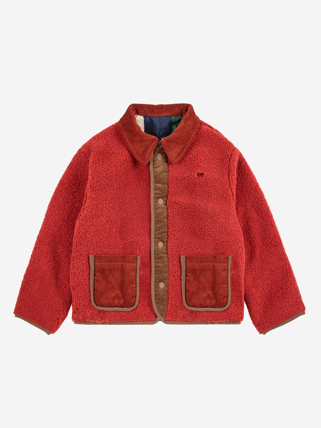 Bobo Choses / KID / Reversible Sheepskin Jacket / Multicolor Tiles