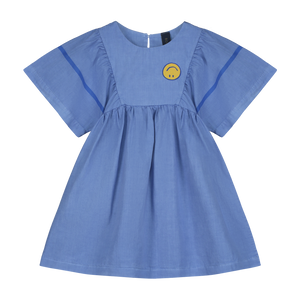 Bonmot / Short Dress Sleeve / Stripes Smiley / Mid Blue