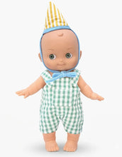 Load image into Gallery viewer, Minikane / Mini Panchas / Zebulon At School And His Green Gingham Birthday Outfit