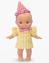 Load image into Gallery viewer, Minikane / Mini Panchas / Ninon At School In Her Yellow Striped Birthday Outfit