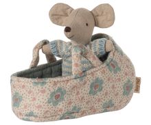 Load image into Gallery viewer, Maileg / Baby Mouse in carry cot
