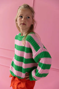 Yuki / Chunky Knitted Sweater / Spring Stripes