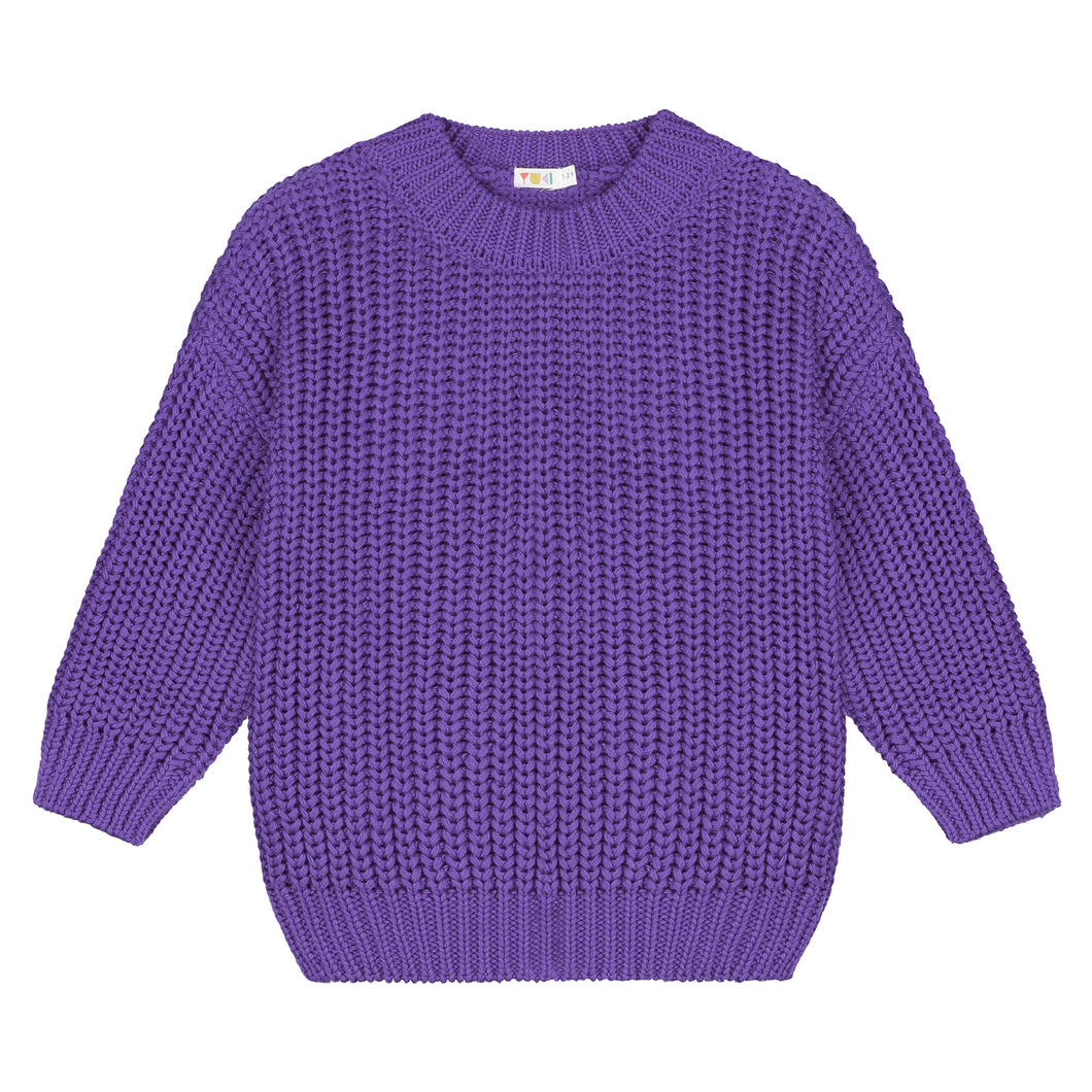 Yuki / Chunky Knitted Sweater / Amethyst