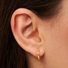 Load image into Gallery viewer, Lulu Copenhagen / Earring Stud / Color Hoop Dot / Rose-Sunflower