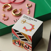 Load image into Gallery viewer, Lulu Copenhagen / Earring Stud / Color Hoop Dot / Rose-Sunflower