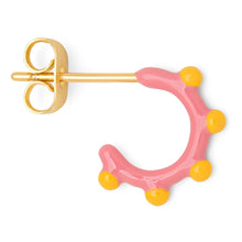 Load image into Gallery viewer, Lulu Copenhagen / Earring Stud / Color Hoop Dot / Rose-Sunflower