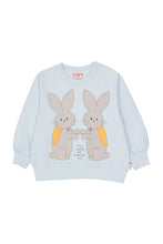 Load image into Gallery viewer, Tinycottons / KID / Bunnies Graphic Sweatshirt / Pastel Blue
